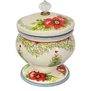 Pioneer Woman Holiday Cheer Pedestal Candy Dish with Lid